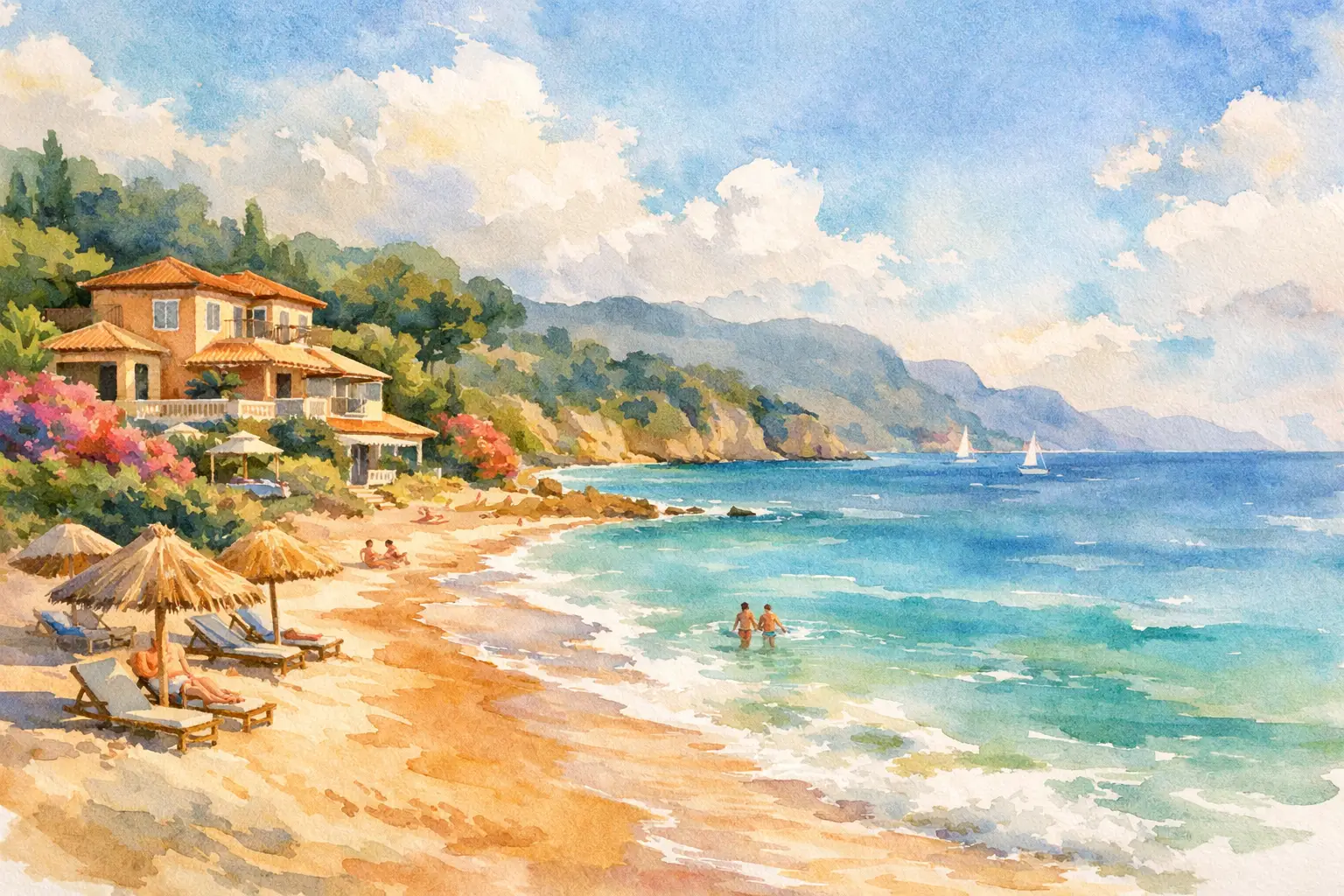 Corfu Accommodation Near Sandy Beach